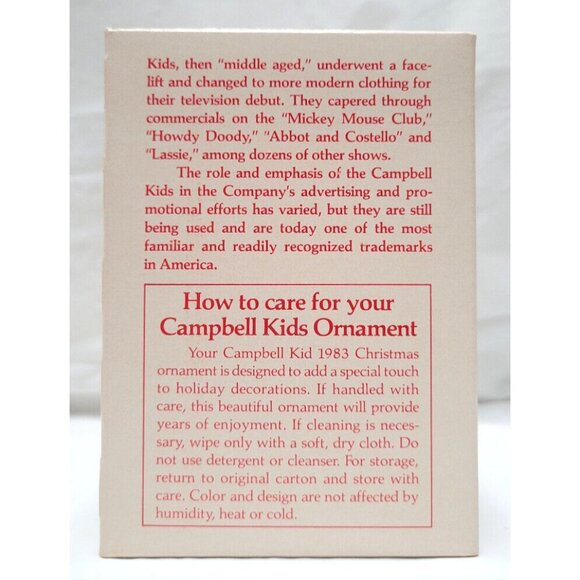 1983 Campbells Soup Kids Collectors Edition - Christmas Ornament Decoration Ball - Picture 10 of 12
